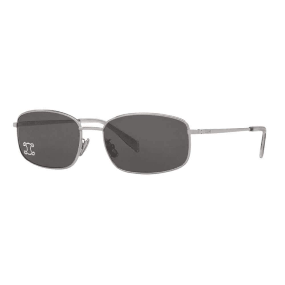 NEW CELINE SUNGLASSES, WOMEN SILVER SQUARE EYEWEAR CELINE CL40285U 16A